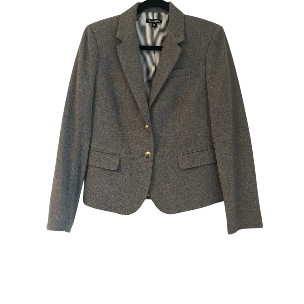 J. Crew Mercantile wool-blend blazer in gray size 10